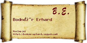 Bodnár Erhard névjegykártya